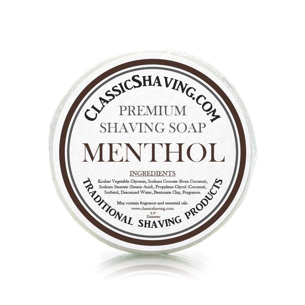 Menthol Scent - Classic Shaving Mug Soap - 2.5" Regular Size-