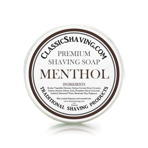 Menthol Scent - Classic Shaving Mug Soap - 2.5" Regular Size-