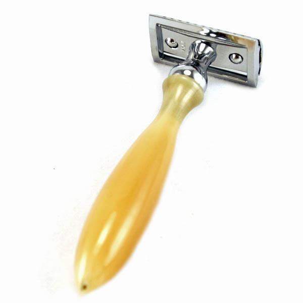 Parker 12R Chrome and Buffalo Horn Safety Razor-