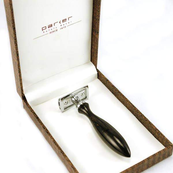 Parker 12R Chrome and Buffalo Horn Safety Razor-