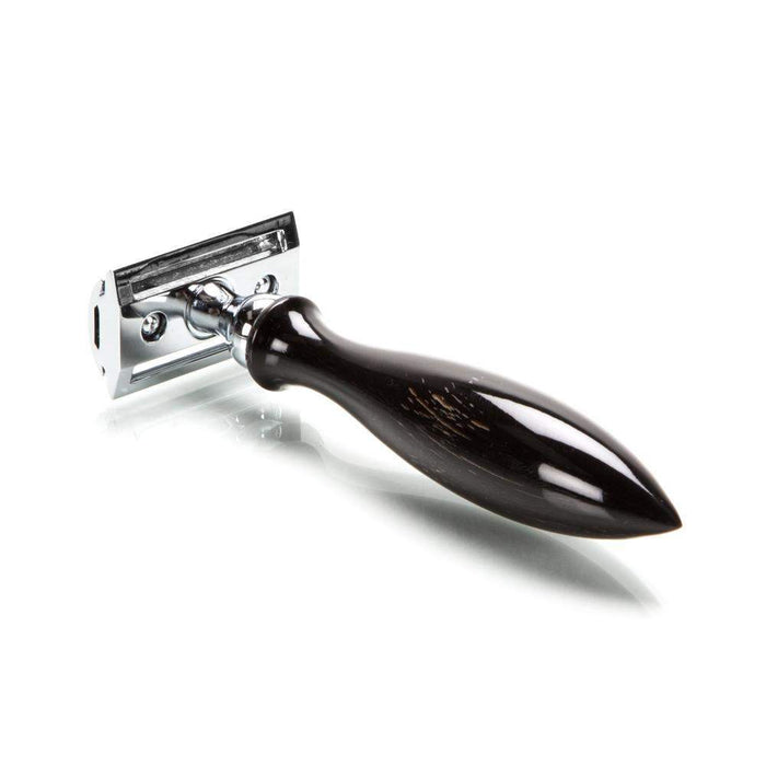 Parker 12R Chrome and Buffalo Horn Safety Razor-