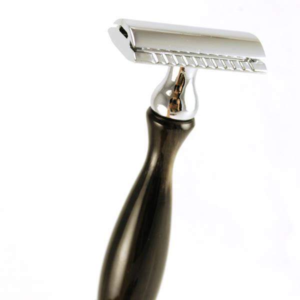 Parker 12R Chrome and Buffalo Horn Safety Razor-
