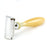 Parker 12R Chrome and Buffalo Horn Safety Razor-Light Horn