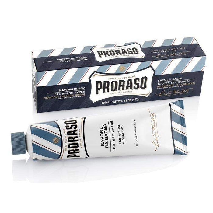 Proraso Shaving Cream Tube (red, green or blue)-"Blue" Aloe & Vitamin E - Protective & Moisturizing