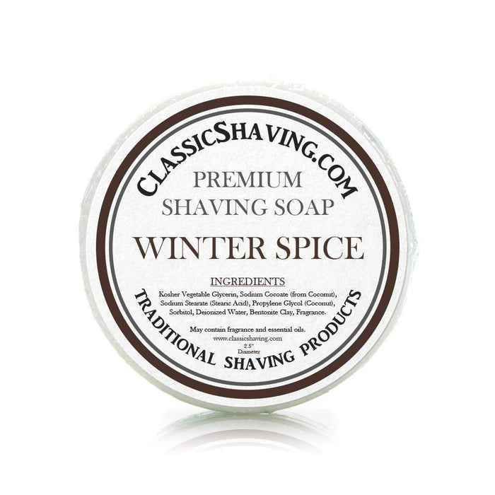 Winter Spice Scent - Classic Shaving Mug Soap - 2.5" Regular Size-